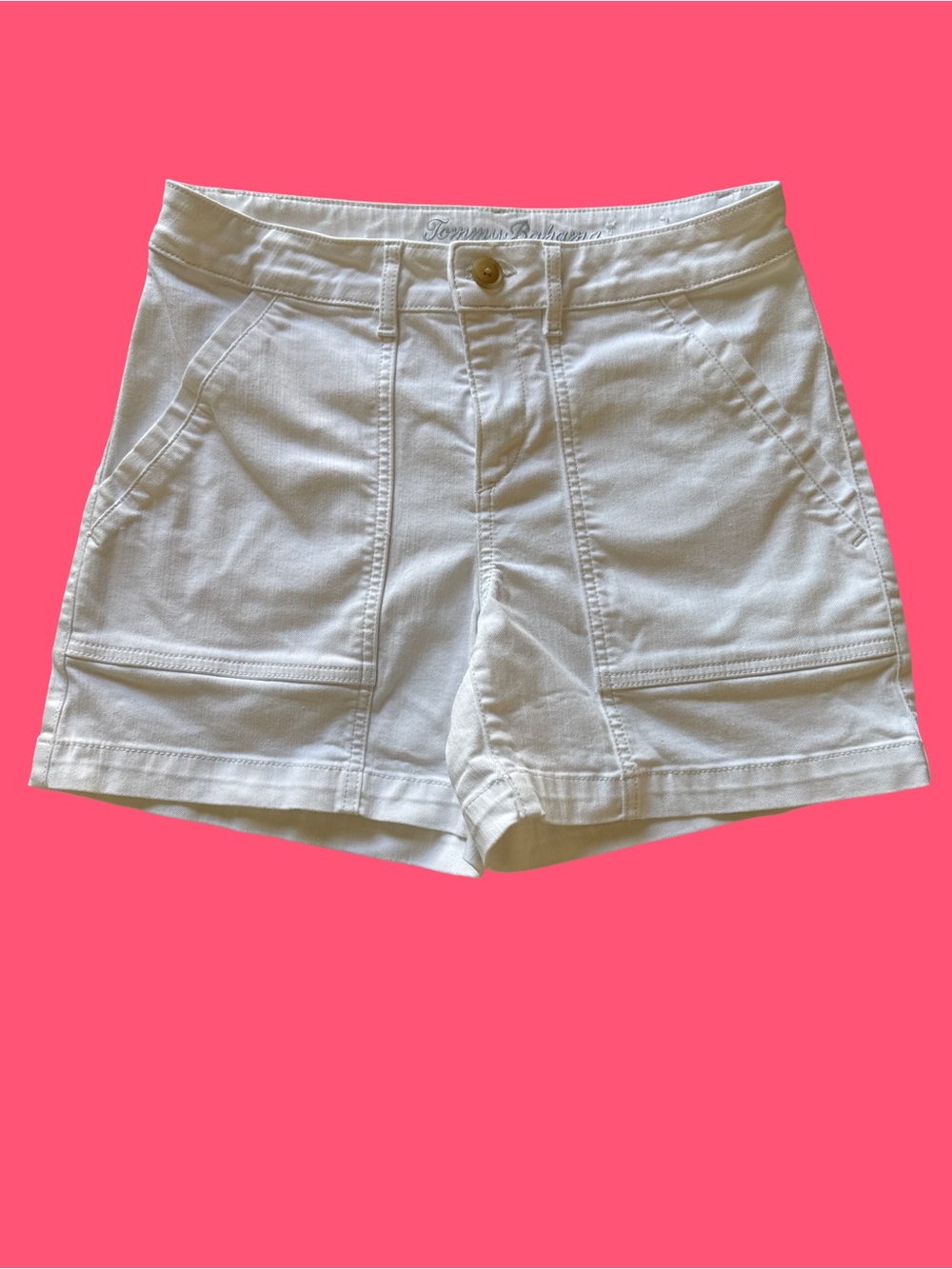 Tommy Bahama White Mid-rise Denim Shorts